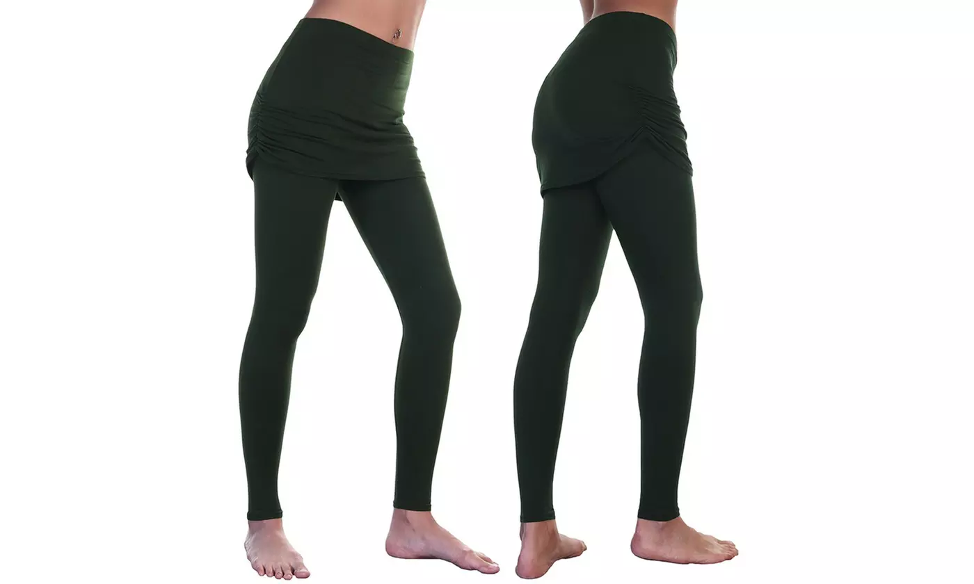 Angelina Women's Soft and Stretchy Mini Skirt Leggings (1-Pack or 4-Pack)