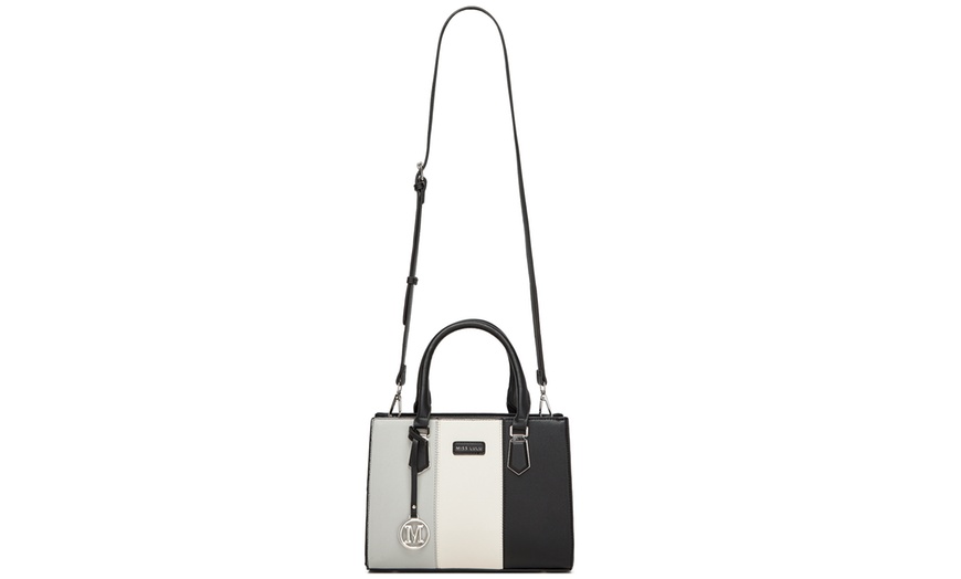 Image 7: Miss Lulu PU Leather Three-Tone Stitched Shoulder Handbag