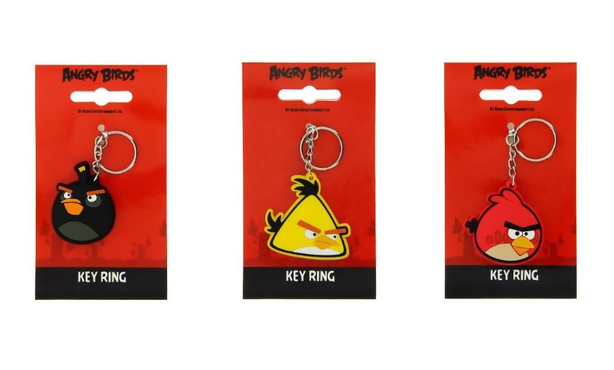 Image 1: Three Angry Birds Key Rings