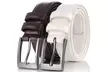 Mio Marino Men's Two-Pack Prong Buckle Classy Genuine Leather Dress Belt - Second Medium