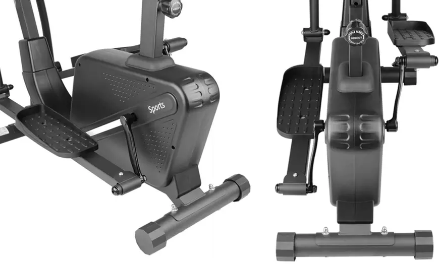 Image 4: Two-in-One Eight-Level Elliptical Exercise Cross Trainer Machine