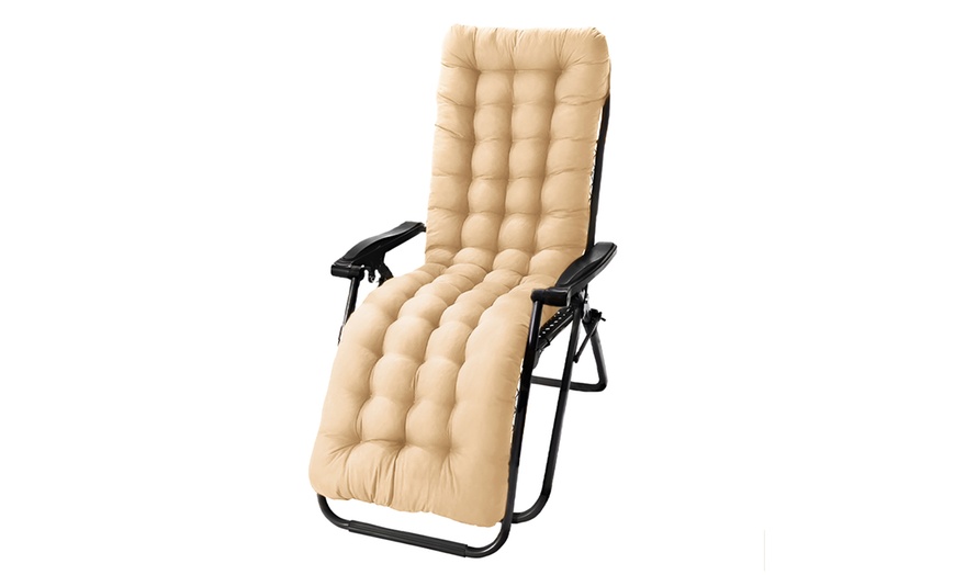 Image 12: Chaise pliante avec coussin et dossier inclinable