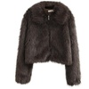 Image 3: Women's Warm Faux Fur Zipper Jacket