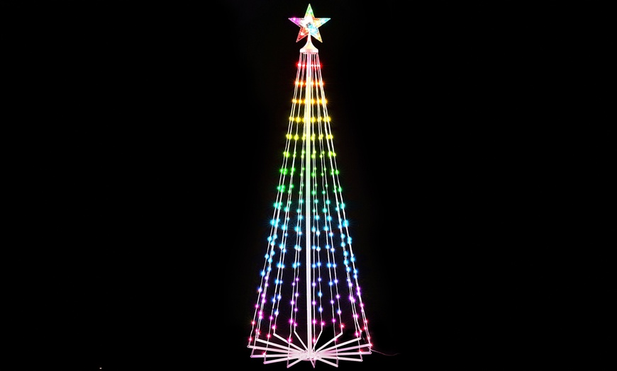 Image 2: Christmas Tree 1.8m with Fairy Lights for Festive Decor