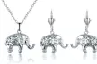 Sevil High Polish Filigree Elephant Earrings & Necklace Set - Second Medium