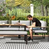 Image 9: Outsunny Six-Piece L-Shaped Garden Furniture Set