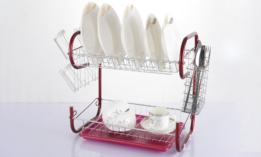 Image 12: Two-Tier Dish Drainer