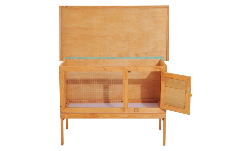 Image 9: Pawhut Outdoor Wooden Rabbit Hutch Collection