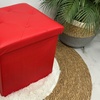 Image 7: Pouf carré en simili cuir avec espace de rangement