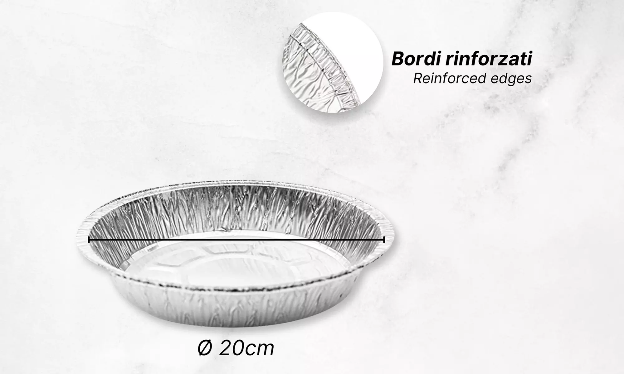Fino a 192 contenitori in alluminio per alimenti