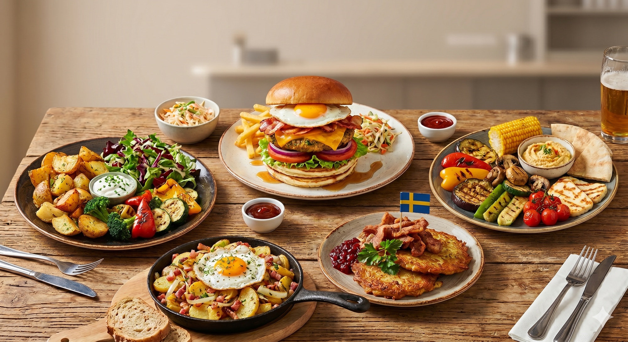 2-Gänge-Menü „American Style“ nach Wahl für 2 oder 4 Personen