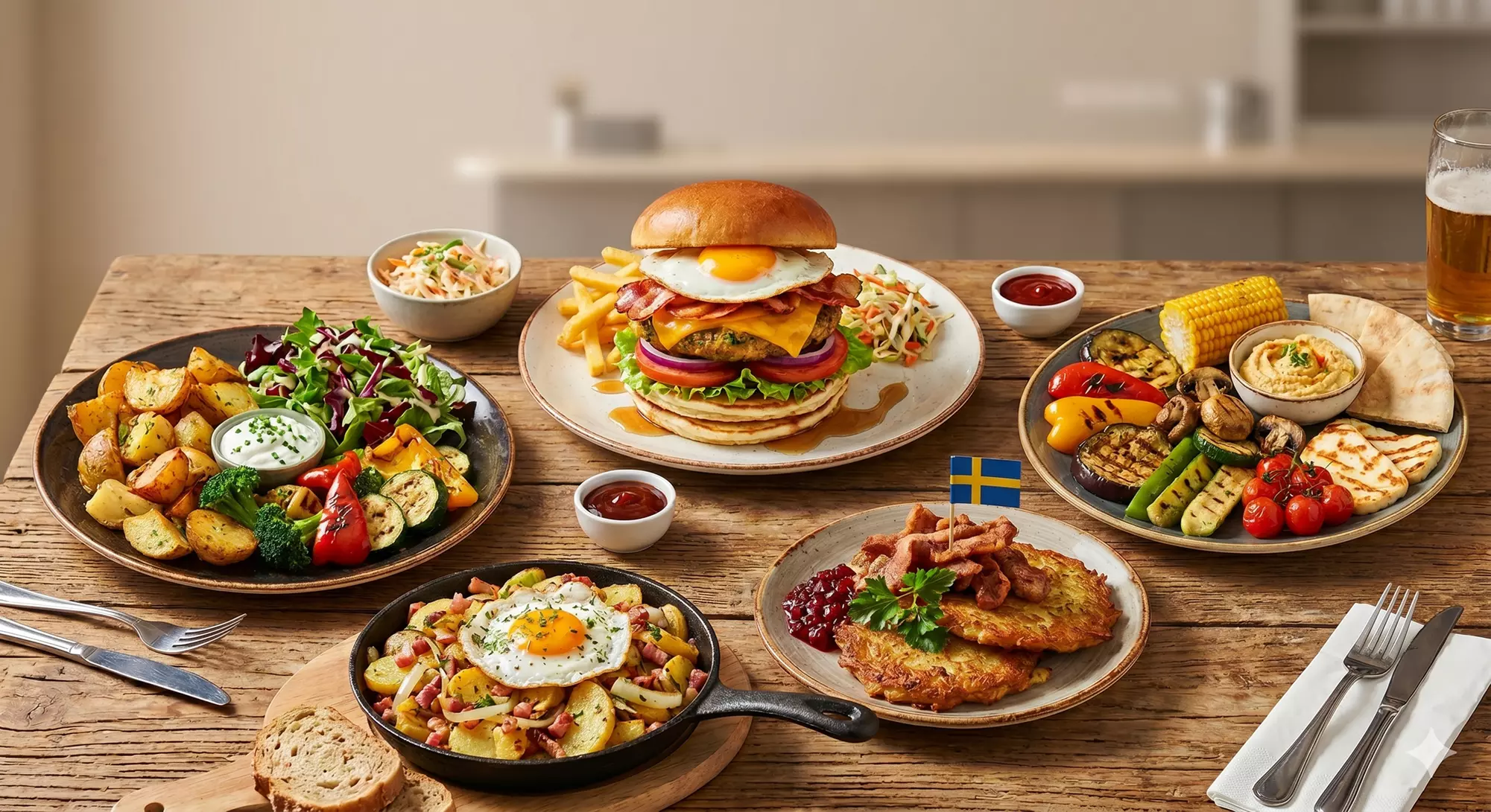 2-Gänge-Menü „American Style“ nach Wahl für 2 oder 4 Personen