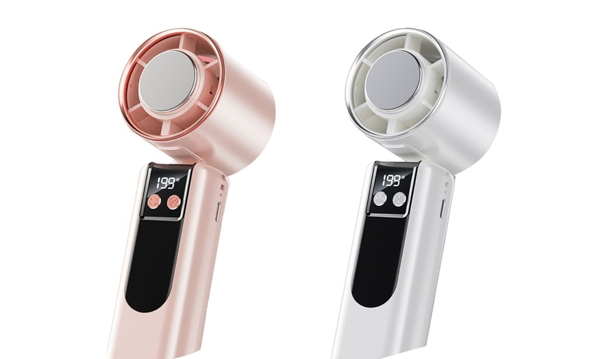 Image 7: 1 of 2 opvouwbare ventilators met digitaal lcd-scherm