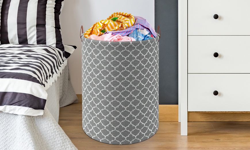 Image 39: Vinsani Drawstring Laundry Basket