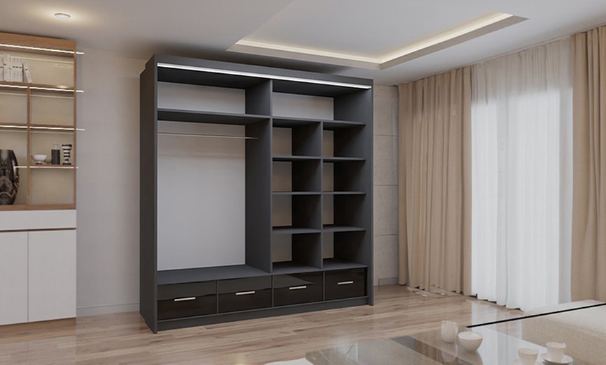 Image 7: Sycylia Sliding Mirror Door Wardrobe