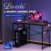 Image 1: Levede L-shaped Computer Desk 