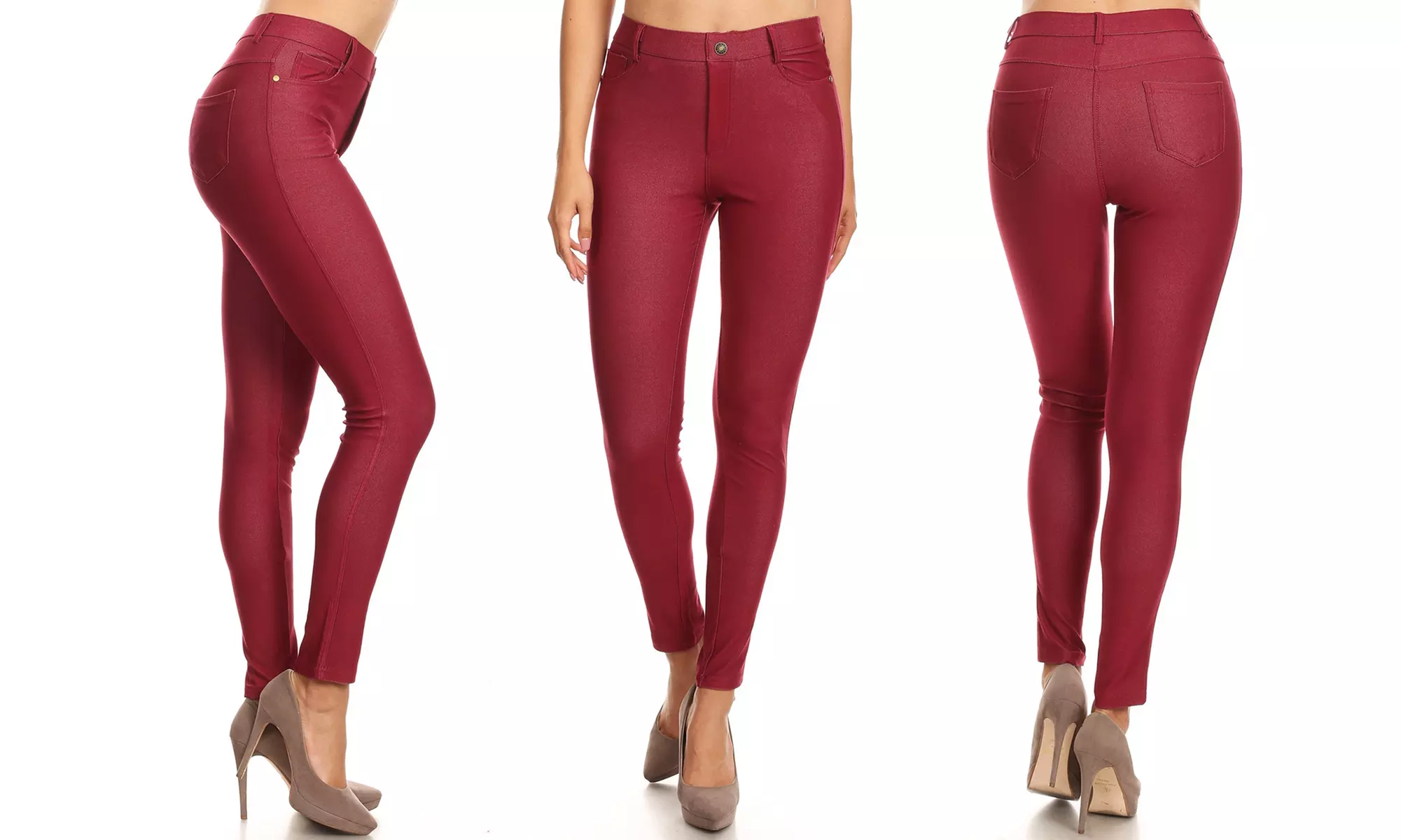  Women's Knit Jean Jeggings S-3X. Also Plus Skinny Pull On Pants