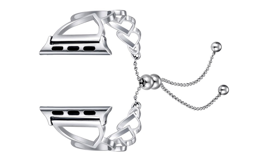 Image 6: Stainless Steel Bracelet Band Women Strap for Apple Watch 1,2,3,4,5 38mm/44mm