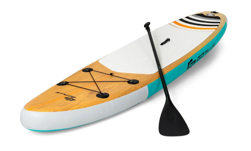 Image 10: Goplus 11' Inflatable Stand Up Paddle Surfboard W/Bag Aluminum Paddle Pump
