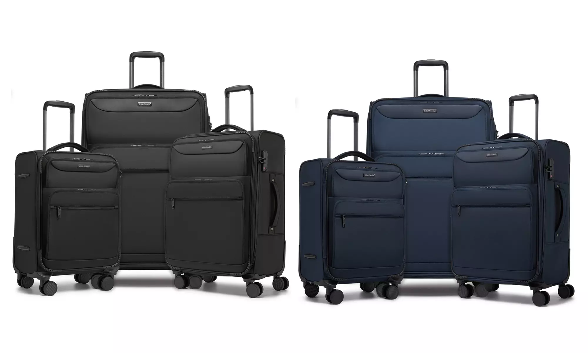 British Traveller Expander Suitcase with TSA Lock