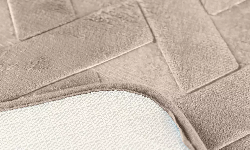 Lot de 3 tapis de bain à mémoire de forme Square