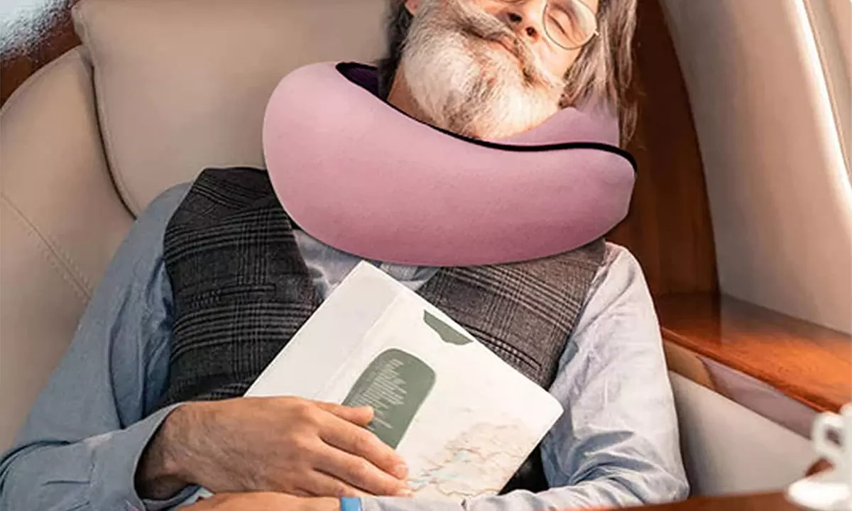 Adjustable Travel Memory Foam Neck Pillow