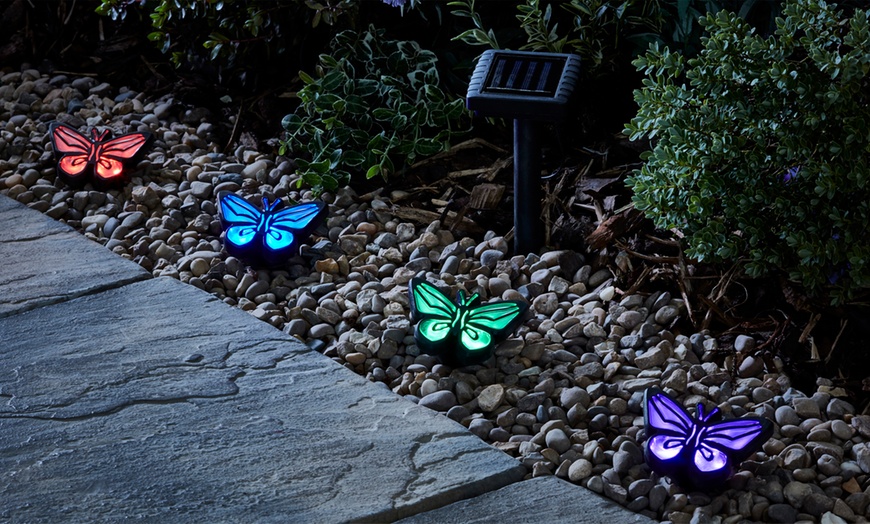 Image 1: Solar Butterfly Path Lights