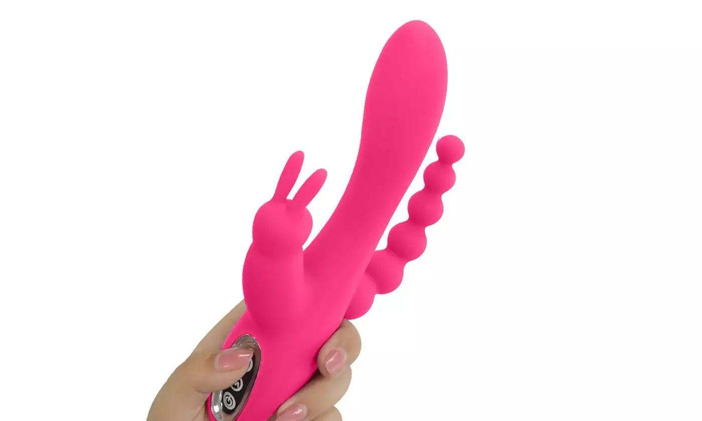 Triple Crown Rabbit Vibrator Waterproof Magnetic Rechargeable Anal Clit Vibrator