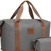 Image 6: KONO 1 or 3-Piece Grey Brown PC Luggage and Travel Bag Set 