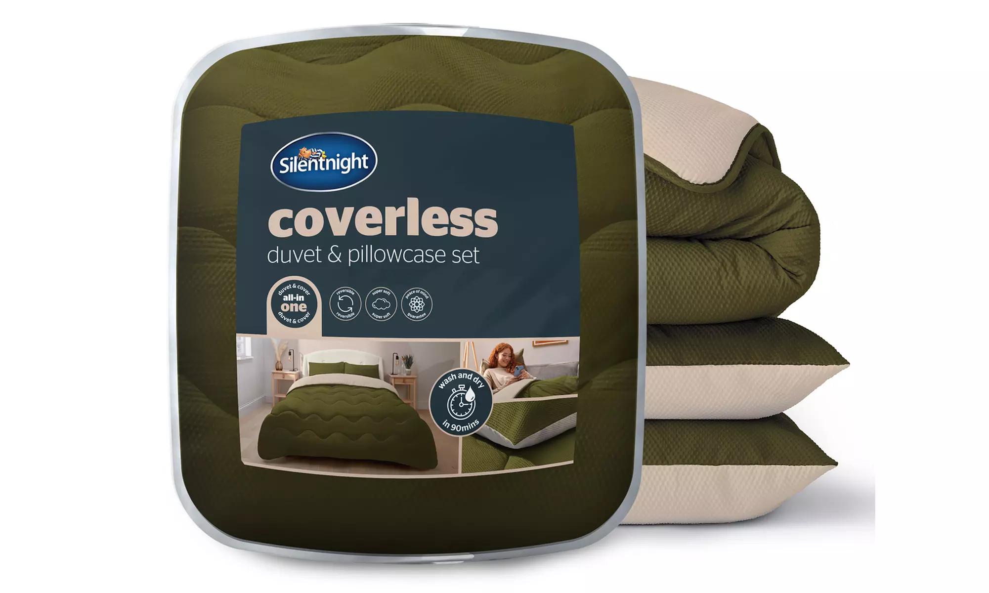 Silentnight 10.5 Tog Seersucker Coverless Duvet Set