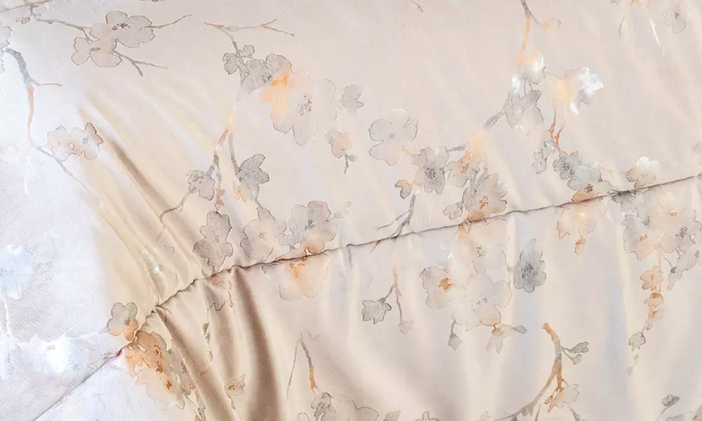 Doppelte Winterdecke aus Samt mit Digitaldruck