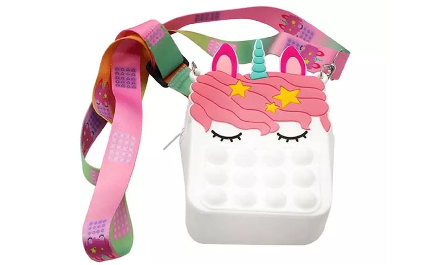 Image 8: Unicorn Push Pop Fidget Bubble Shoulder Bag