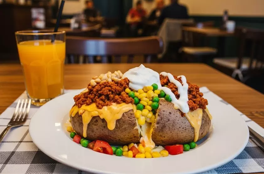 Ofenkartoffel mit 6 Toppings & Getränk nach Wahl für 1, 2 oder 4 Pers.