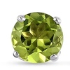 Image 1: Paris Jewelry 10k Yellow Gold Plated Round 7mm Peridot Stud Earrings