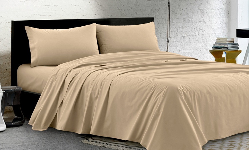 Image 21: Completo letto matrimoniale in 100% cotone percalle