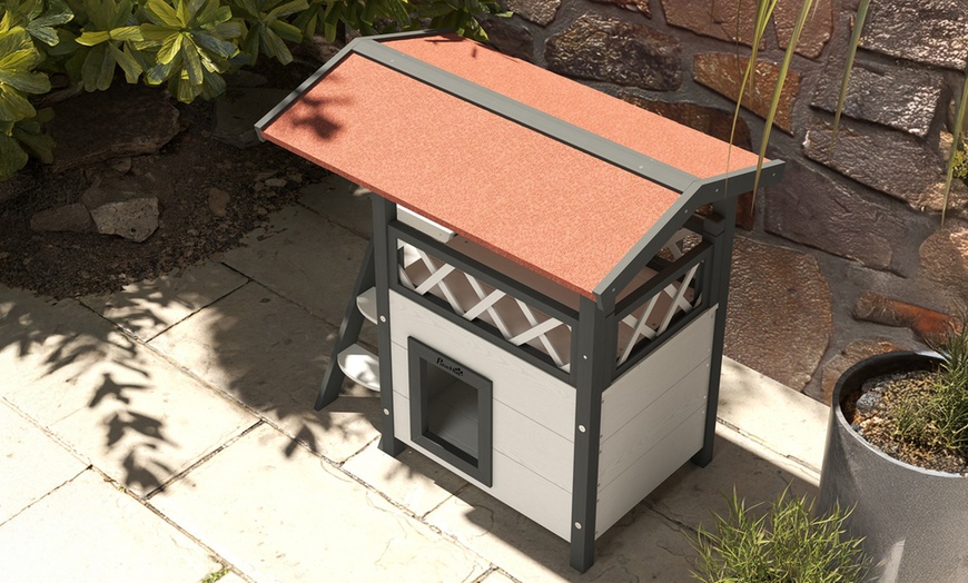 Image 4: PawHut Outdoor Cat Shelter