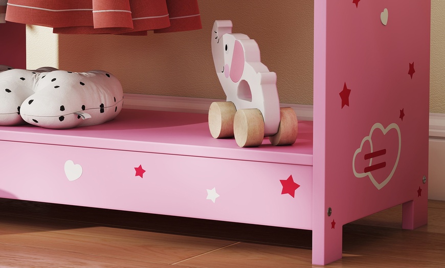 Image 5: Kids Clothes Rail with Mirror for Bedroom