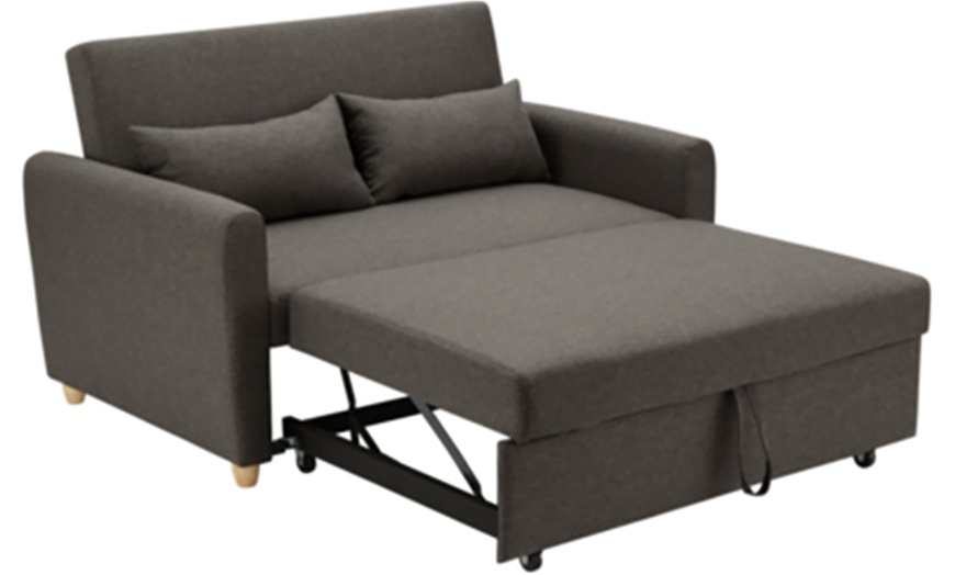 Image 13: Two-Seater Pull-Out Sofa Bed