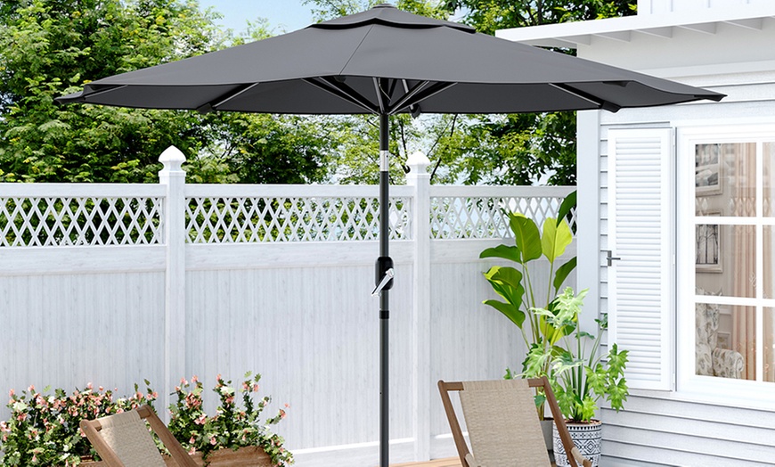 Image 10: 3M Rotating Parasol with UV Protection; Adjustable and Stylish Design