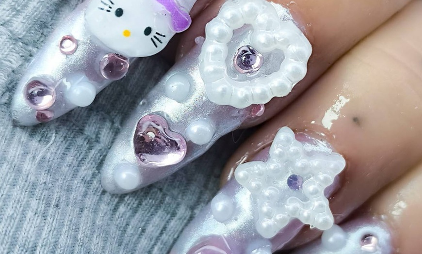 Image 8: Uñas Soft Gel talla S a XXL con manicura rusa o decoración 3D