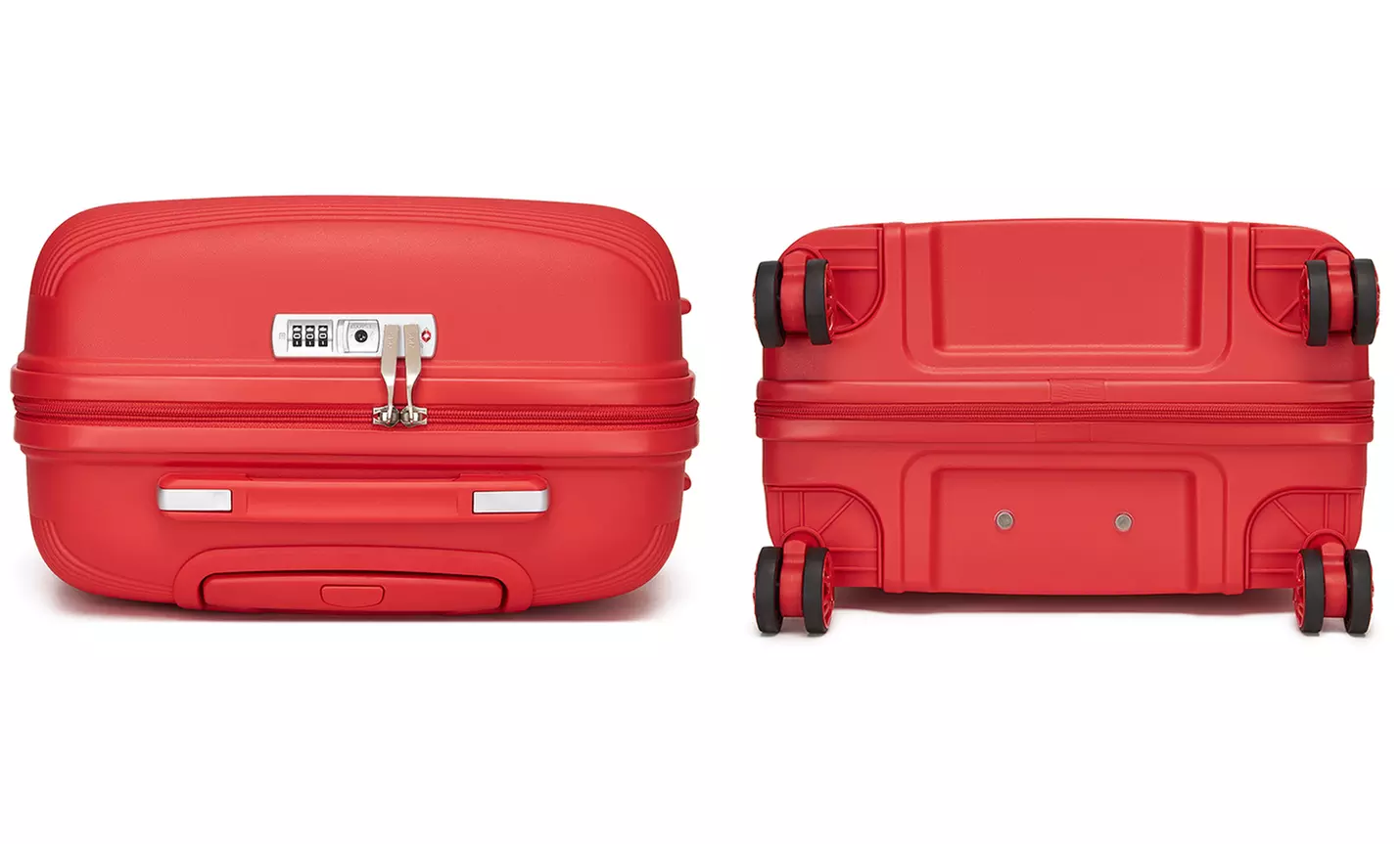 KONO One or Four Piece Colorful PP Hard Shell Suitcase With TSA Lock