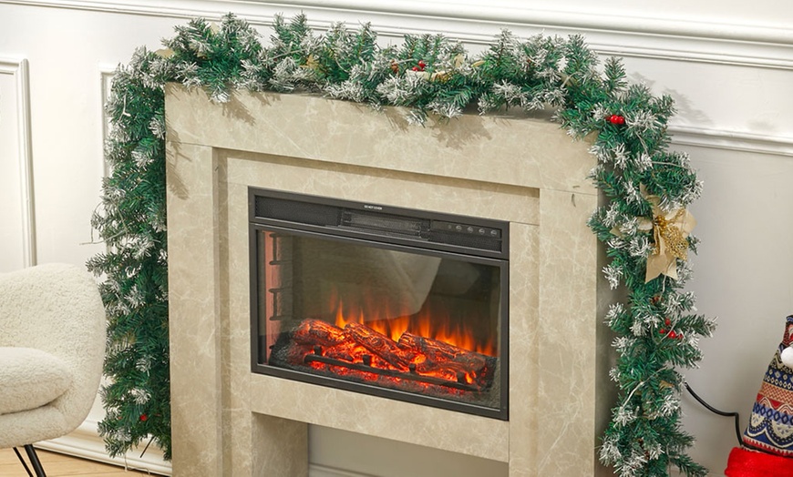 Image 5: Living And Home Festive Pre-Decorated Christmas Garland