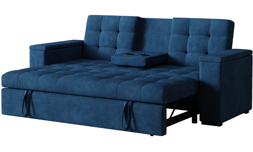 Image 14: Canapé convertible "Tilia" 3 places en tissu Kocoon