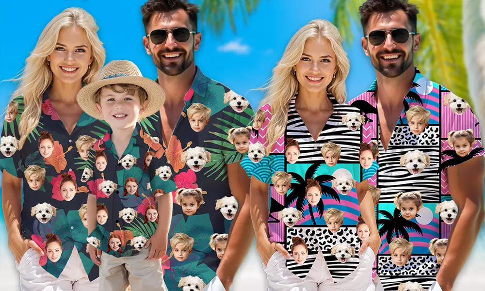 Personalized Hawaiian Shirts for the Whole Family (Up to 86% Off)