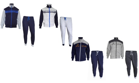 Tuta da uomo Givova in cotone felpato disponibile in 2 modelli, 3 colori e 4 taglie