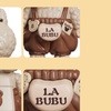 Image 4: Labubu-Inspired Keychain with Push Button to Change Expressions