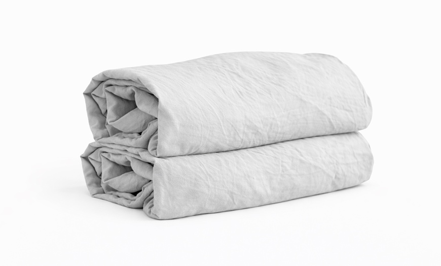 Image 4: 1 o 2 sábanas ajustables en tejido microlavado