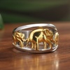 Image 1: Golden Elephants Ring From Tunk Show  Collection