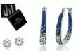 Inside Out Hoops With Free 2.00 CTTW Studs With Crystals From Swarovski  - Second Medium