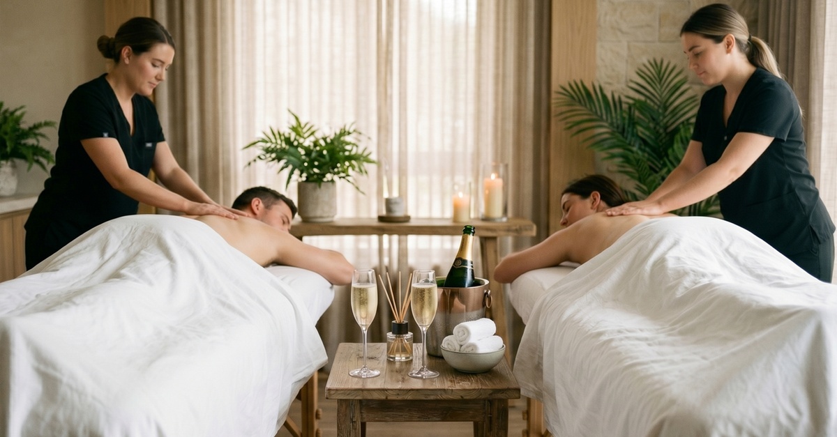 Masaje a 4 manos y ritual en pareja en Barcelona